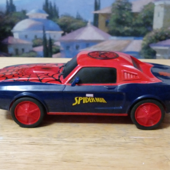 MARVEL SPIDERMAN💡Light & Sound 9" RARE VINTAGE Muscle Car,NICE 🎁 GIFT. - Picture 5 of 15